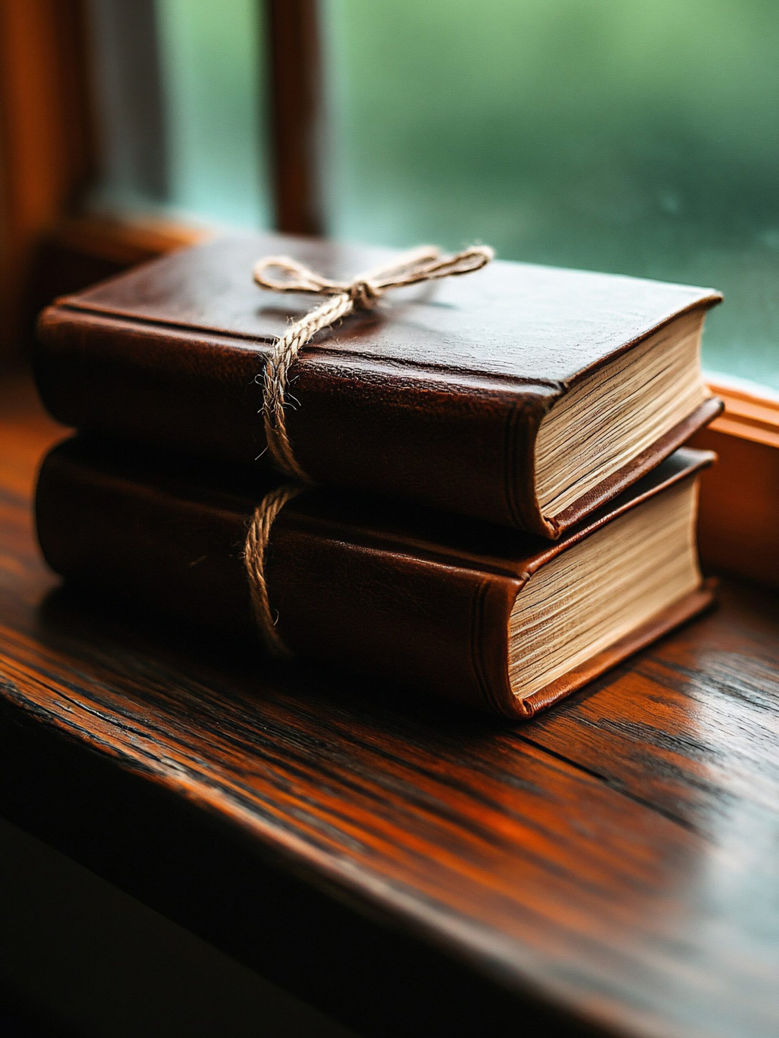 our-services-01 vecteezy rustic leather books windowsill nature view 69180127 3